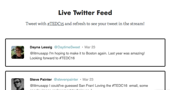 Litmus Live Twitter Feed